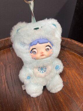 NOMMI BINBIN Smoothie Bear Blue Snowflake Plush Bag Charm